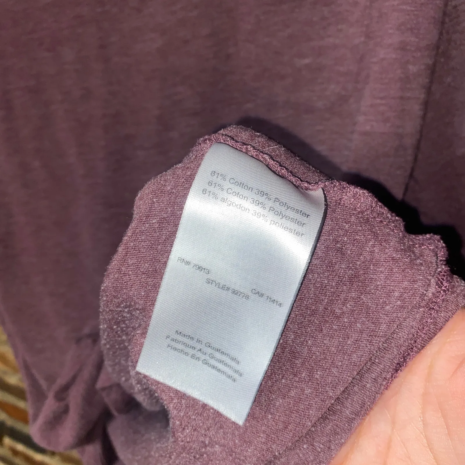 Motherhood Maternity Purple 3/4 Sleeve T-Shirt Women's Size Large - Image 4