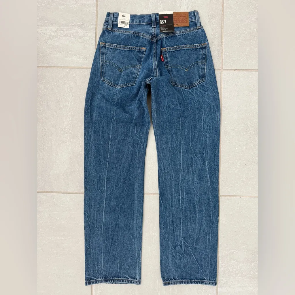 501 90’s Levi's Denim Jeans Straight Leg sz 24x30 - Image 5