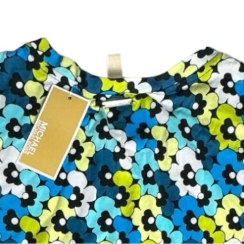 Michael Kors Women's Short Sleeve Limeade Colorful Print Sz S NWT - Image 7