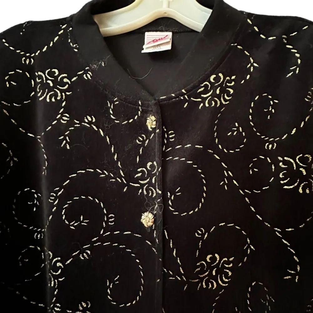 Vintage GW Graff Black Velvet Jacket‎ Size L - Image 3