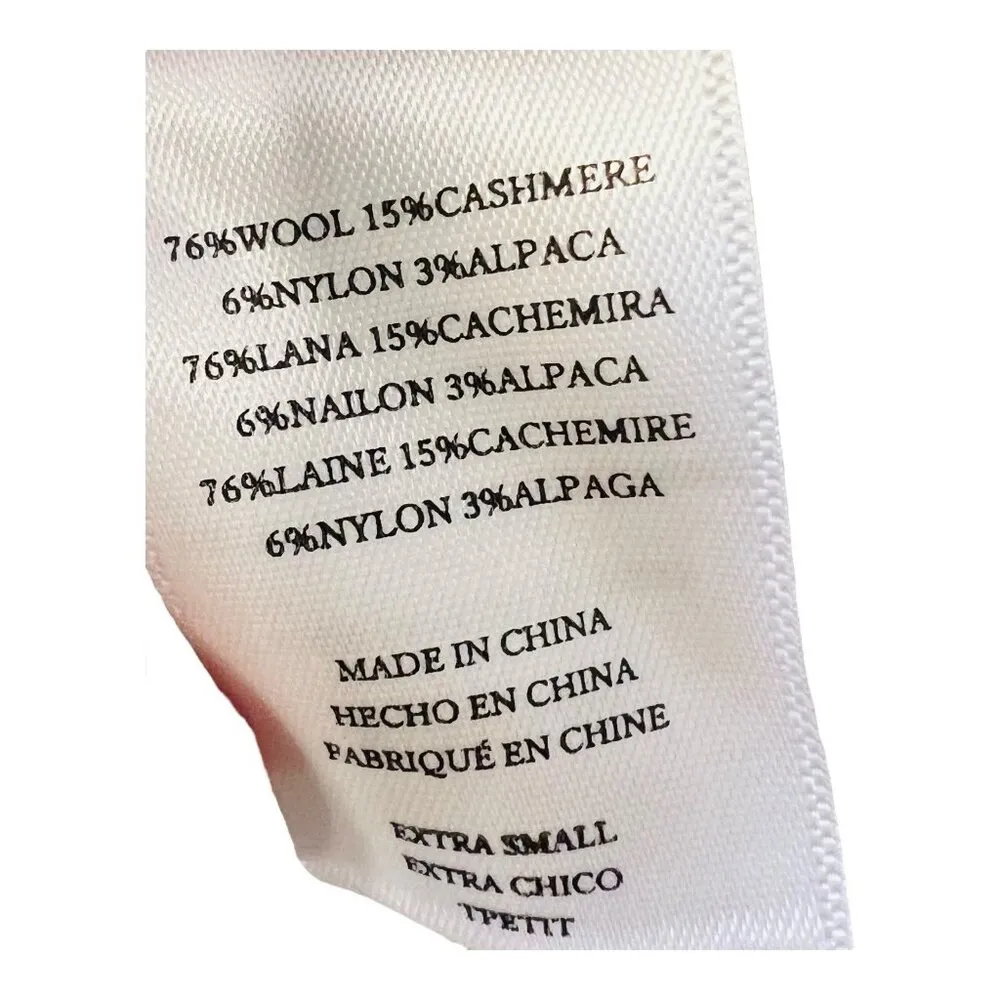 Rails Sybil Sweater XS Wool Cashmere Alpaca Heather Gray Crew Neck - Image 6