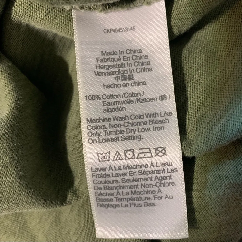 MADEWELL women's size medium military green sleeveless shirt - Image 5