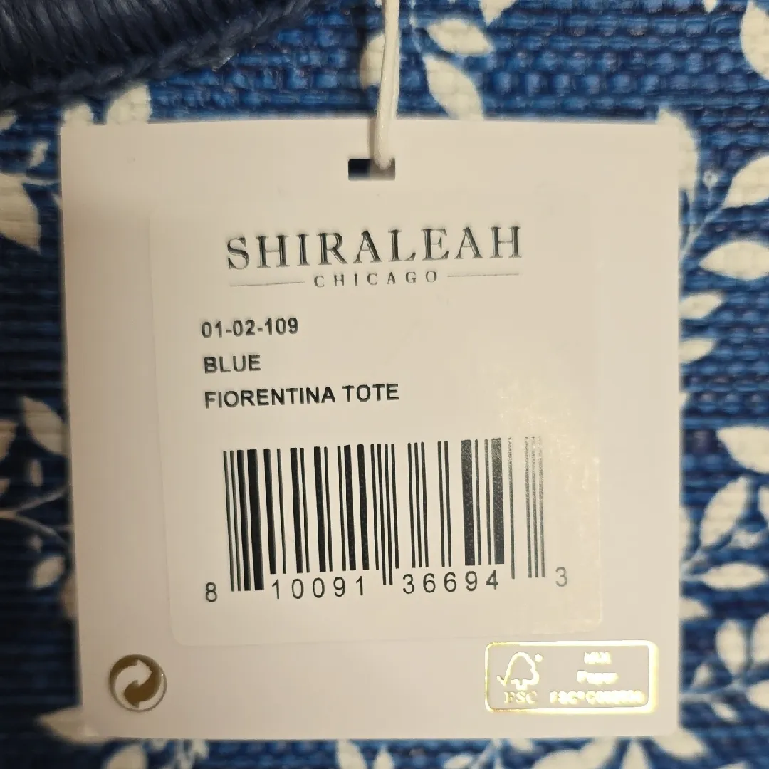 Shiraleah Florentina Tote Floral Blue Large Size New - Image 3