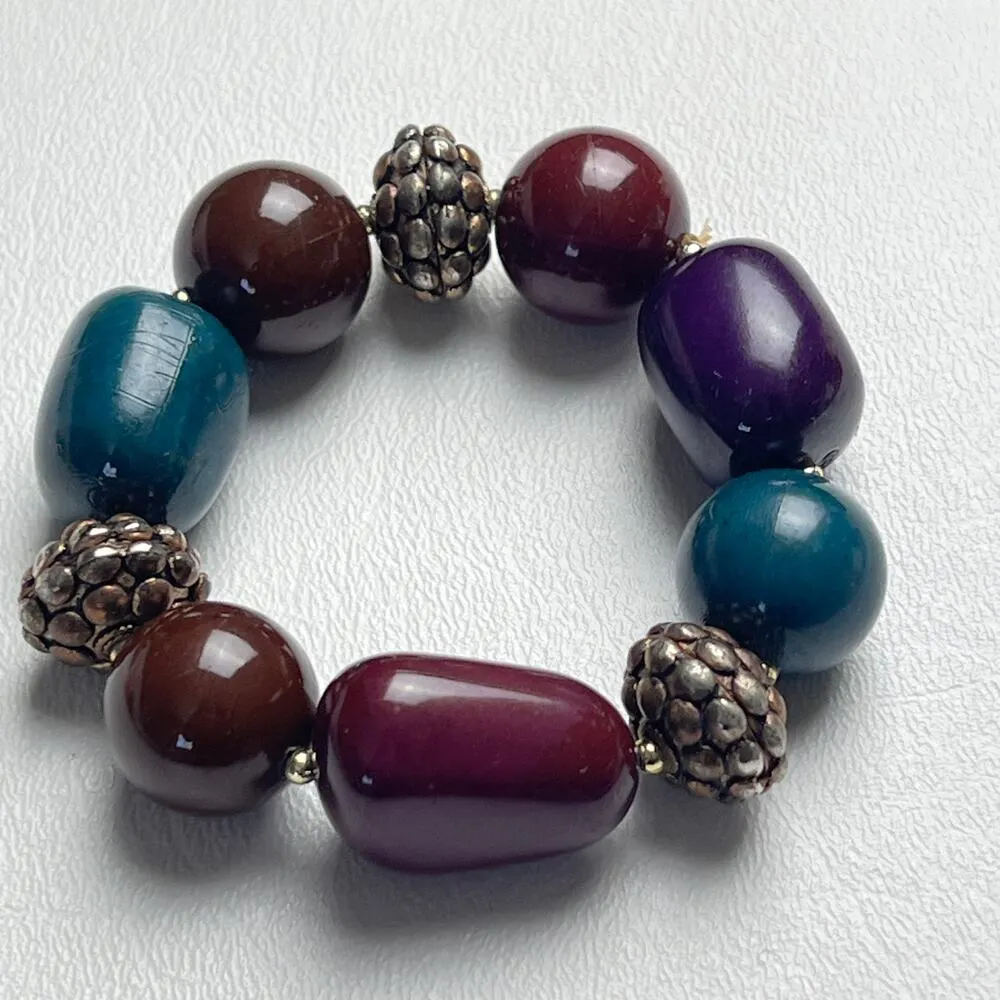 Women's Fashion Beaded Multi-color Stretchy Band Bracelet - Image 2