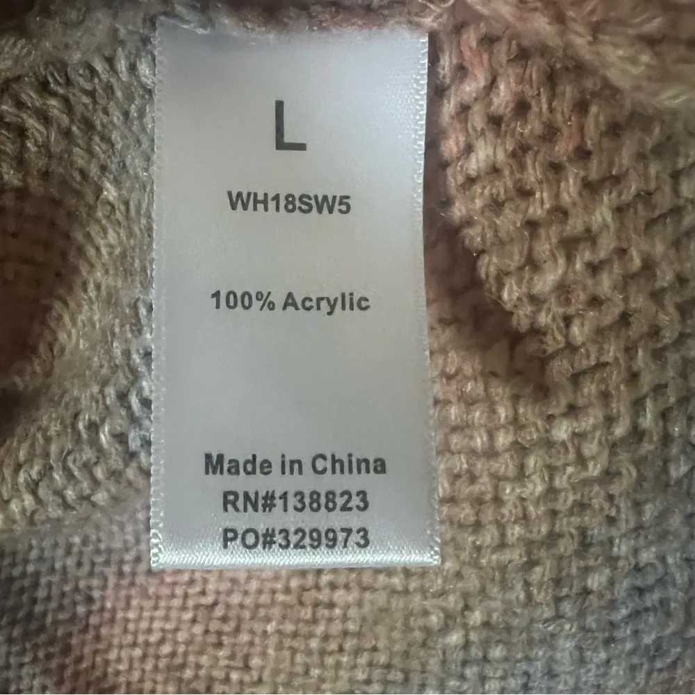 Shyanne Women's Striped Cardigan Sweater Fringe 100% Acrylic Size Large - Image 4