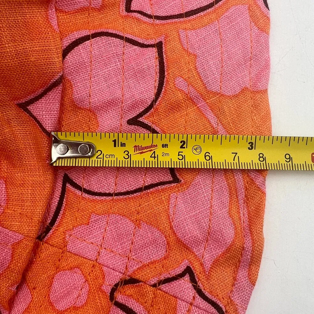 Faithful The Brand Linen Bucket Hat Paraiso Floral Pink Orange - Image 10