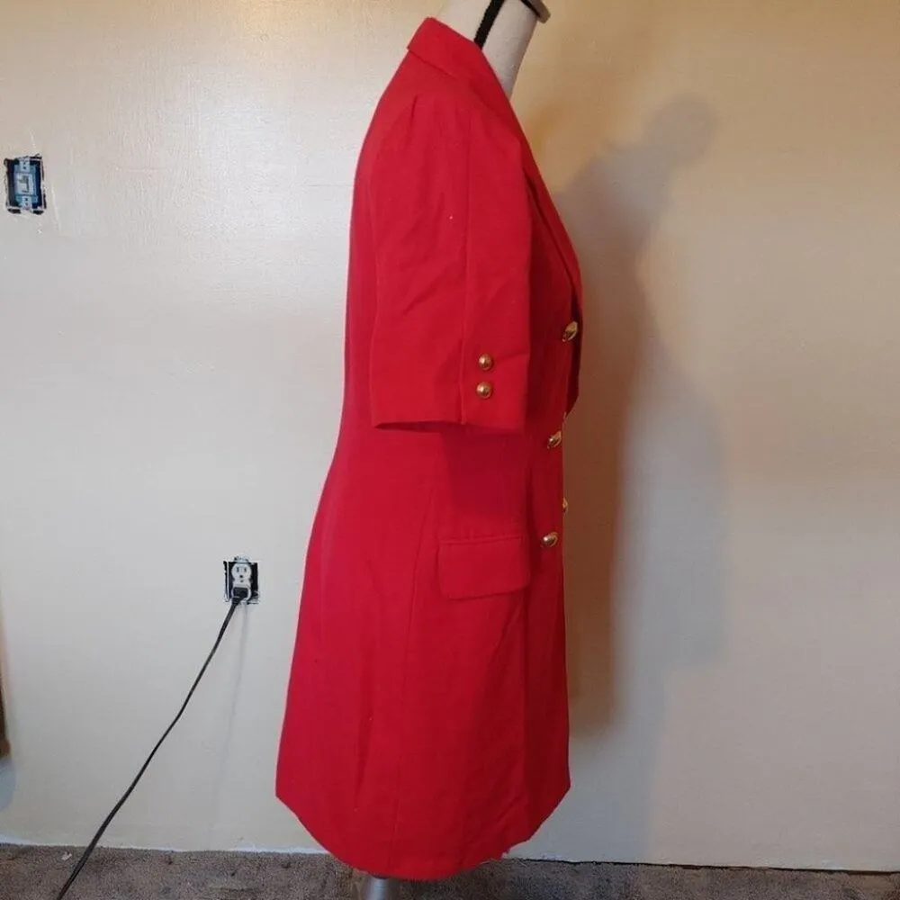 Atrium Collection Size 10 Vintage Red Elegant Professional Retro Suit Dress - Image 9