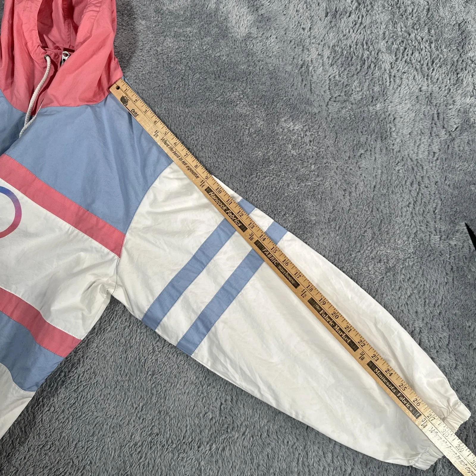 Polo RALPH LAUREN 1/4 Zip Color Block Windbreaker Jacket Sz M $249 Oversized - Image 10