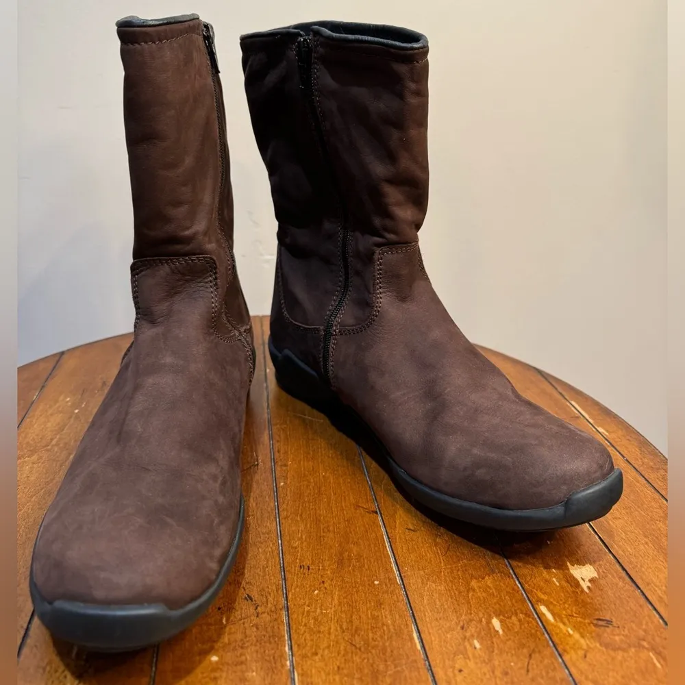 Wolky‎ Sole Water Resistant Brown Nubuck Leather zip Up Boots sz 42 US 11 - Image 3