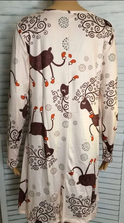 White Elk Christmas Dress Purple Size L - Image 3