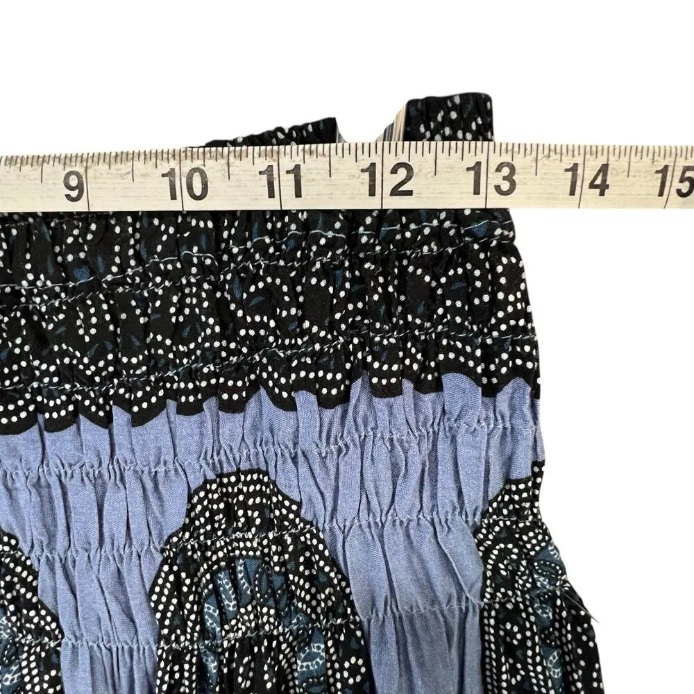 Harem Pants Womens S Blue Black Mandala Aladdin Yoga Lounge Boho Hippie Festival - Image 5