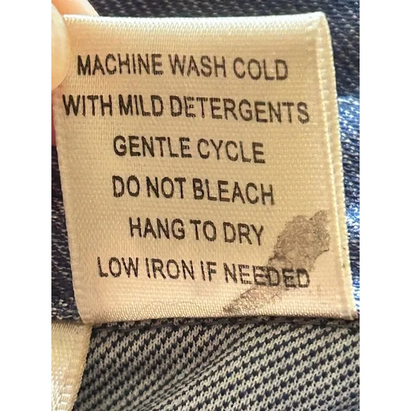 Passport Blue Button Down Tunic Shirt XL Long Sleeve Lightweight Rayon Blend - Image 6