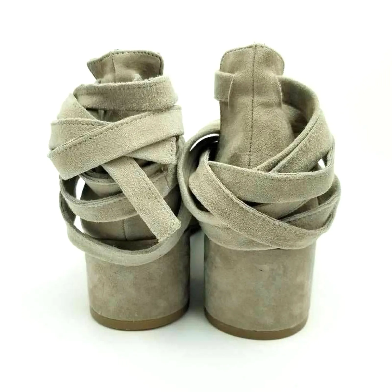 Steve Madden Williams Ankle Straps Lace Up Strappy Block Heel Shoes Round Toes 9 - Image 6