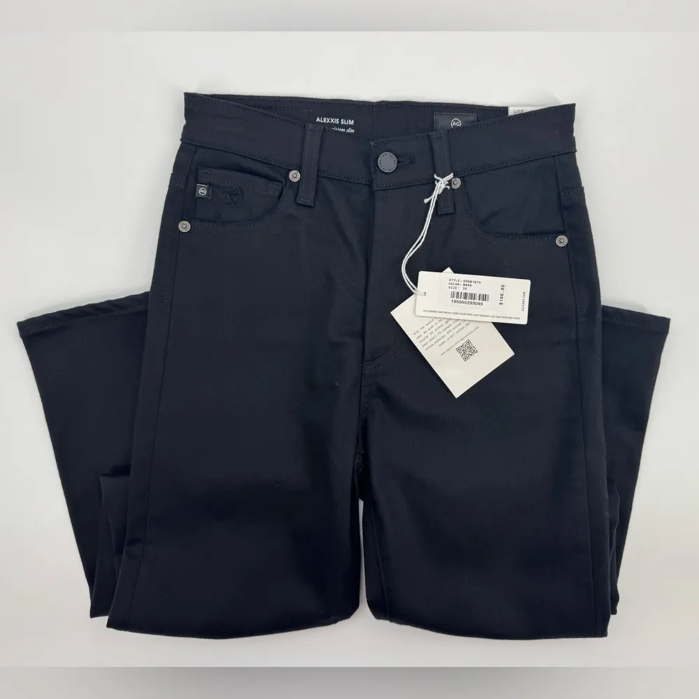 AG Adriano Goldschmied Alexxis High-Rise Slim Jeans In Blackboard Size 25 NWT - Image 9
