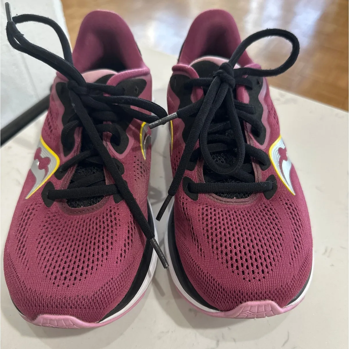 Saucony Women's Ride 14 Running Sneaker Quartz/Vizigold, Size 7, EUC - Image 8