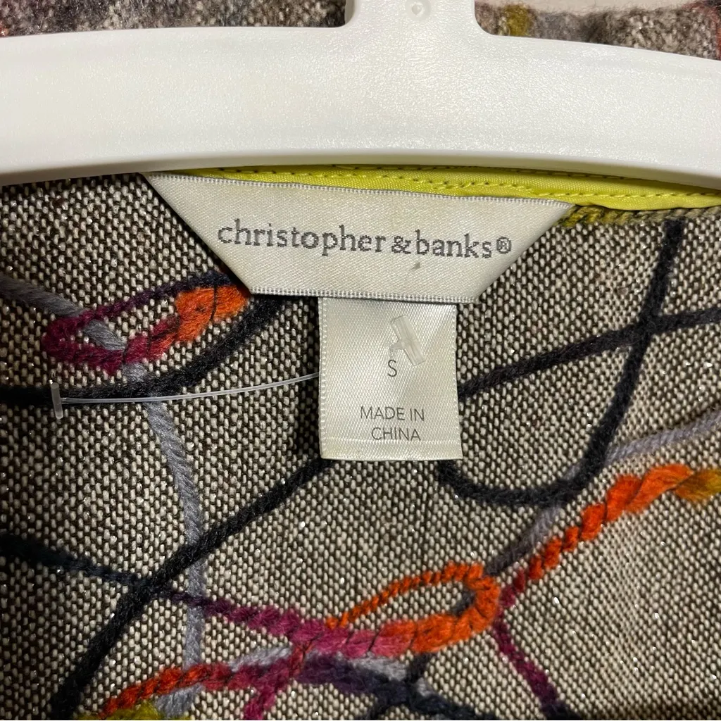 Christopher & Banks Graffiti Art Vest Button down - Image 6