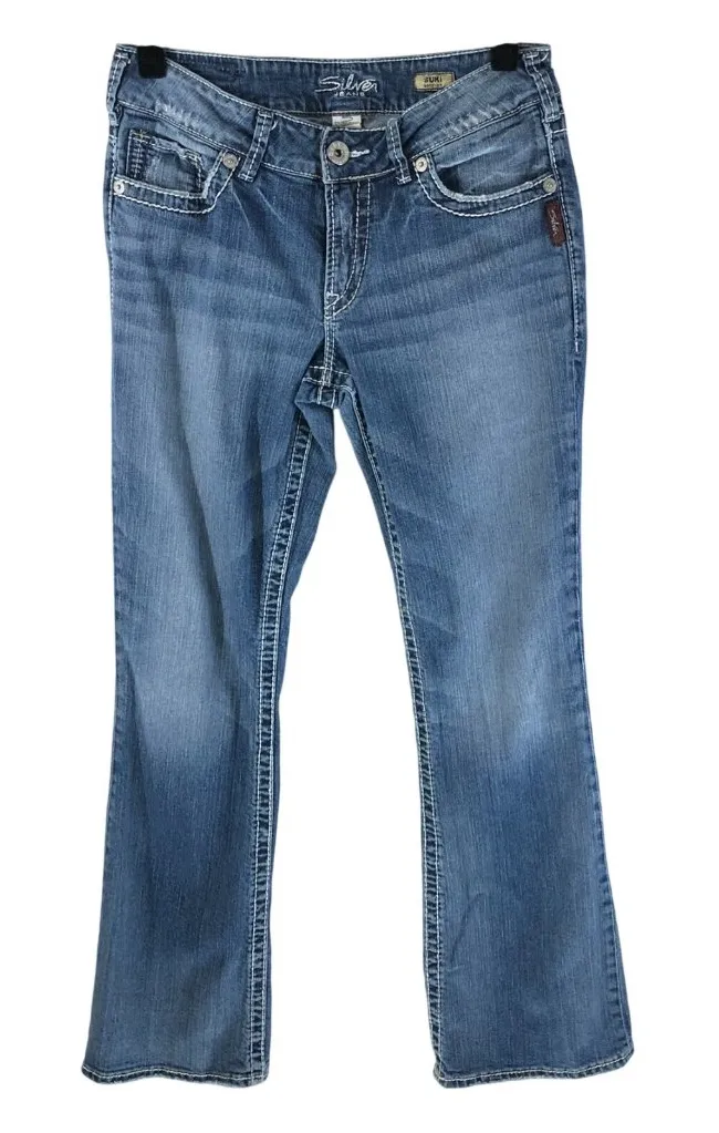 Silver Womens Jeans Suki Bootcut Medium Wash Stretch Size 29x32 - Image 1