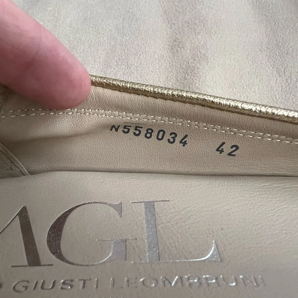 AGL Attilio Giusti Leombruni Gold Leather & Pink Cap - Image 7