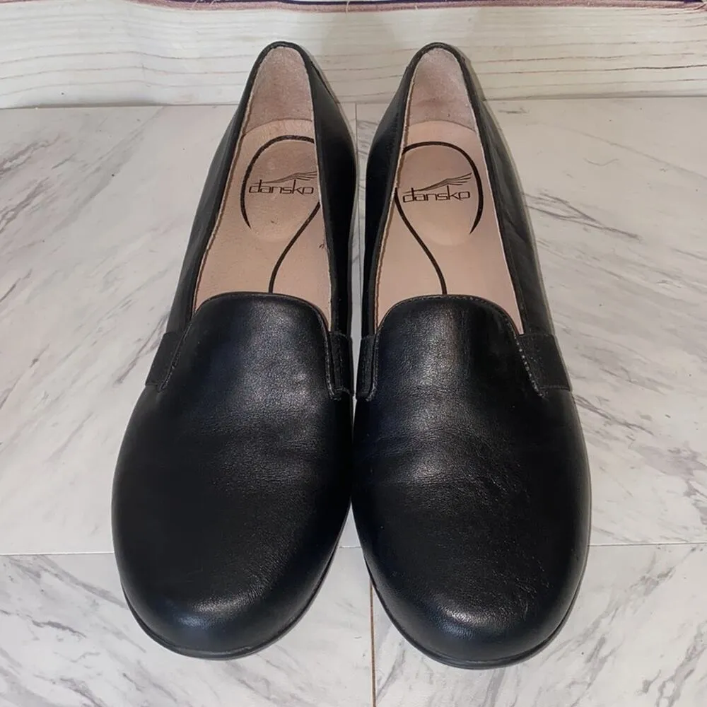 Dansko Black Nappa Leather Addy Slip On Comfort Shoes Size 42 / 12 - Image 4