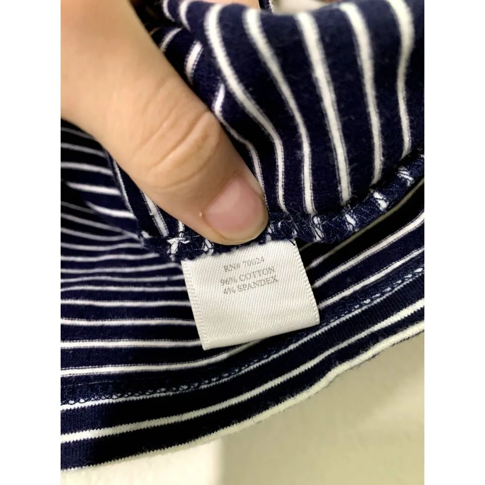 Bobi Los Angeles Cotton Striped Skirt and Top Set Womens Sz S Beachy Crop Top - Image 9