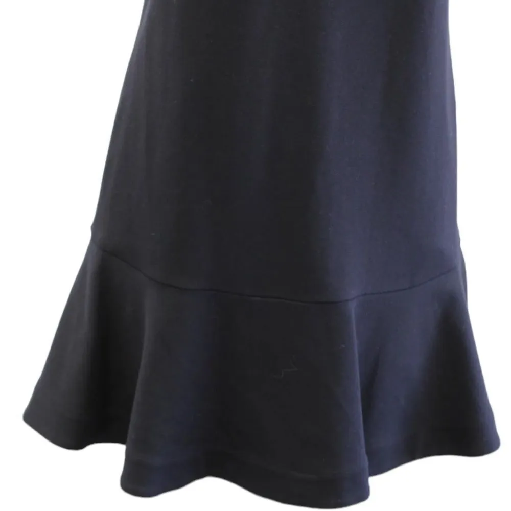 BCBGMAXAZRIA Alyn Black Fringe Trim Flounce Hem Cocktail Dress Womens X Small - Image 4