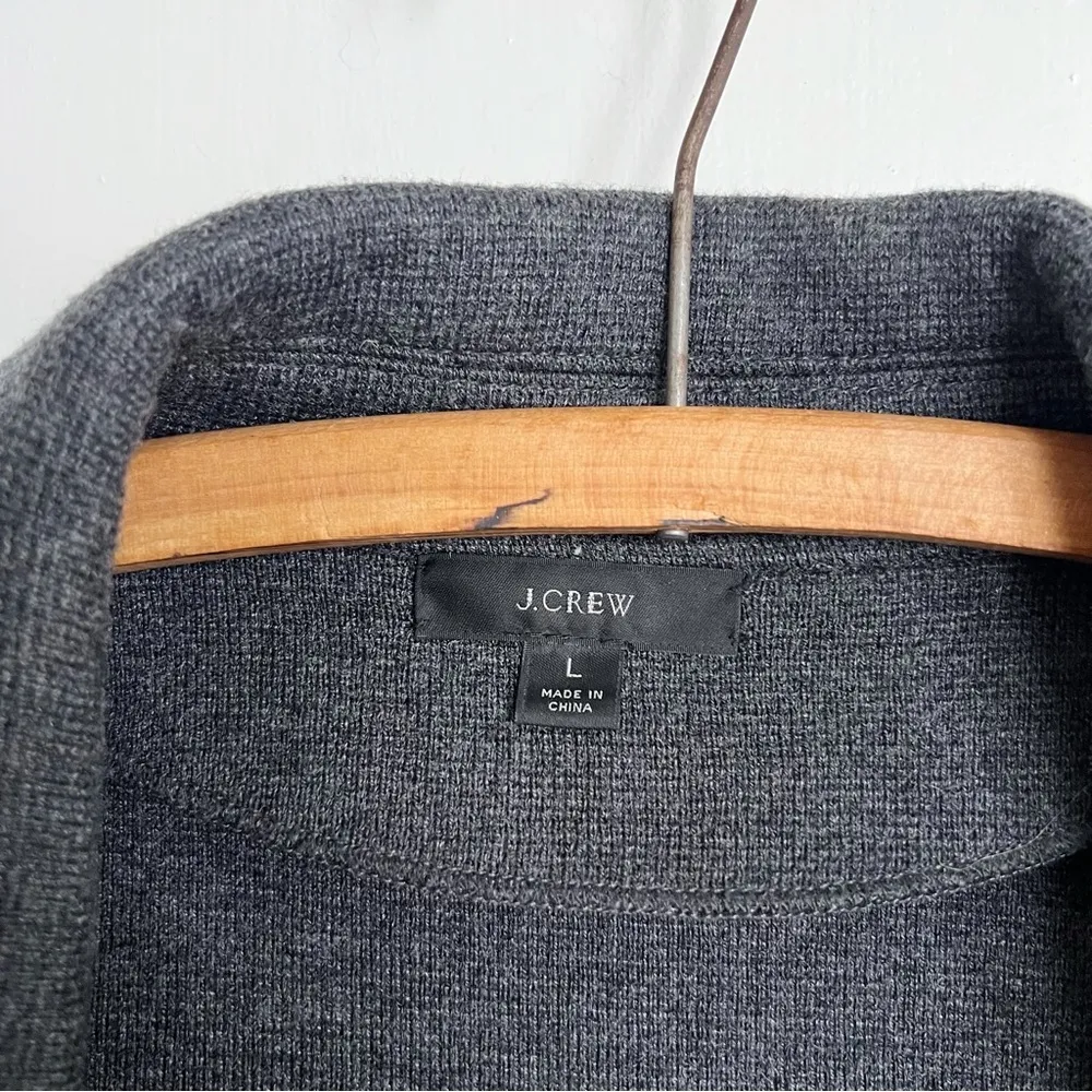 J Crew • Sophie Open-Front Sweater-Blazer jacket cardigan charcoal grey - Image 7