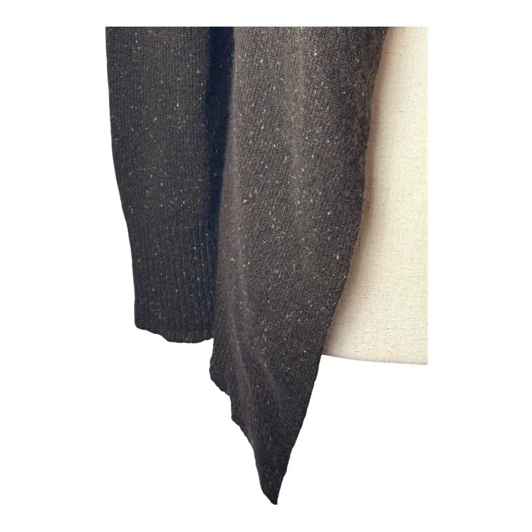 Peck & Peck Sweater Women Medium Brown Speckle Wool‎ Cashmere Knit Open Cardigan - Image 5