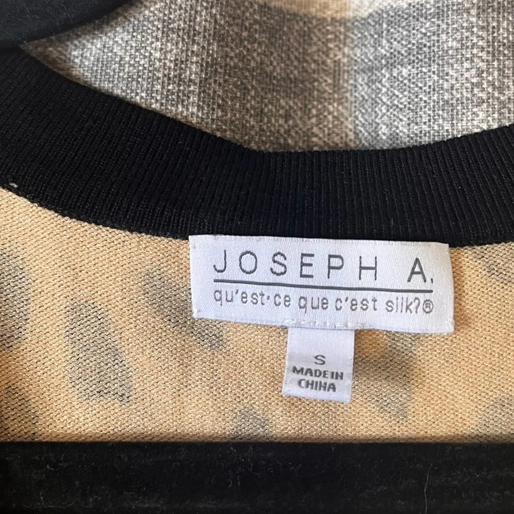 Joesph A. Tan And‎ Black Leopard Print Sweater Top Size Small - Image 8