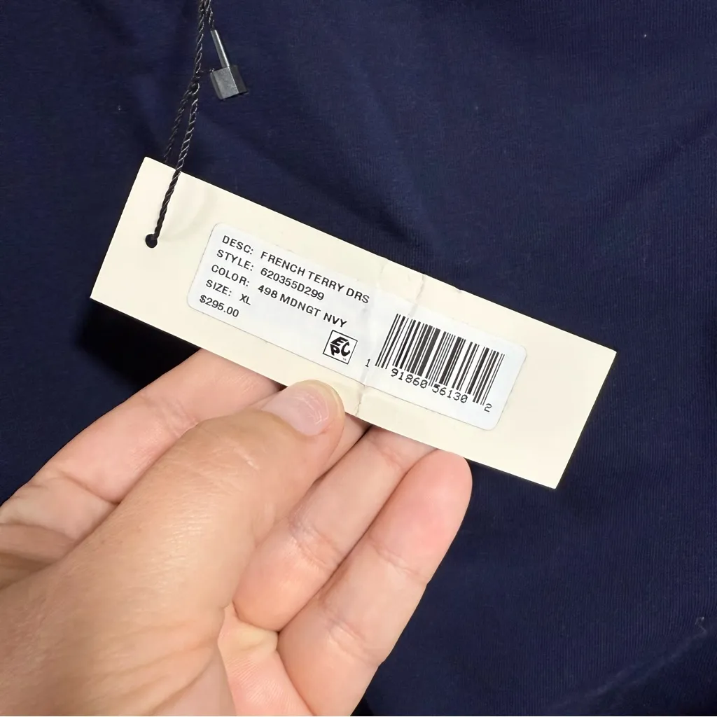 La Vie Rebecca Taylor French Terry Dress Navy Blue - Image 7