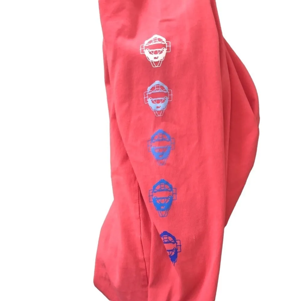 Vineyard Vines Long Sleeve Pocket Tee Sz. S Graphics Logo Salmon Coral Cotton - Image 3