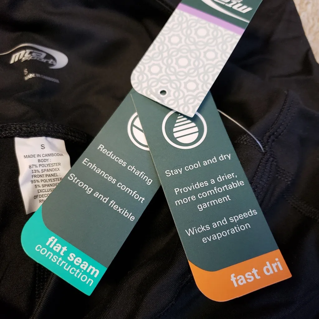 MTA Sport Black Textures Leggings Flat Seam S - Image 7