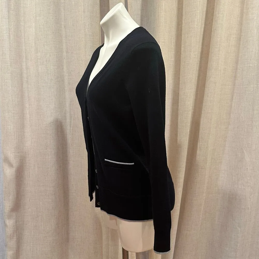 Brooks Brothers Navy Blue Cardigan sz M Italian Merino Wool Cardigan - Image 5