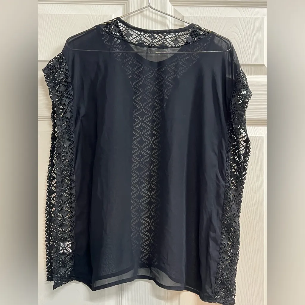 Miken Black Lace Swim Cover Up - Image 2