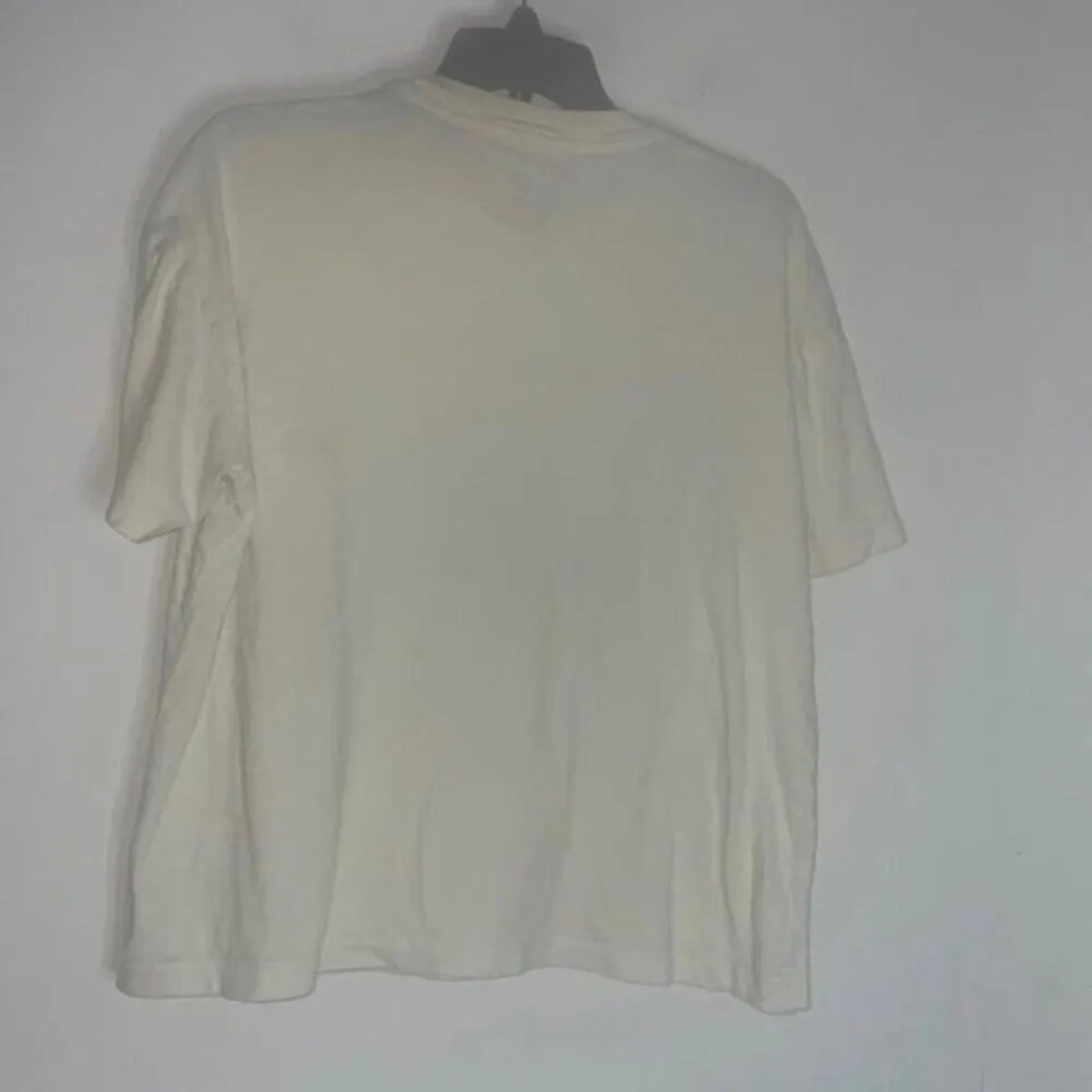 Faded yellow looney tunes rainbow graphic shirt top FLAWS - Image 6