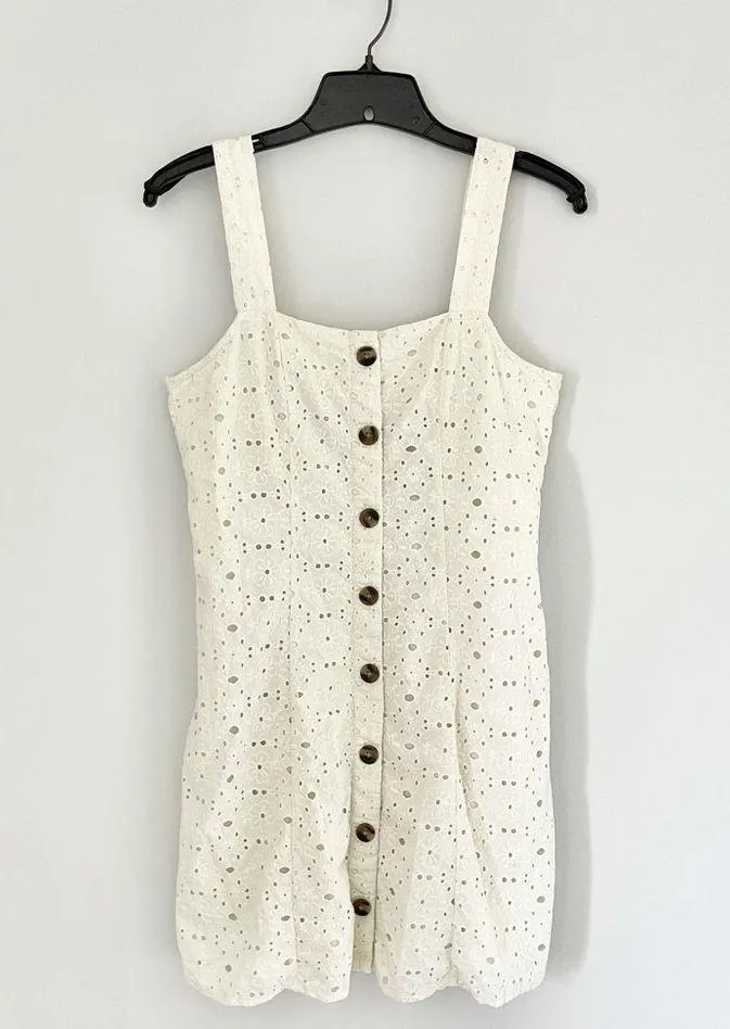 American Eagle Floral Button Front Lace Mini Dress - Image 2