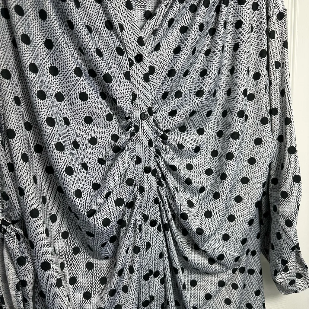 Black and White Polka Dot Blouse - Image 6