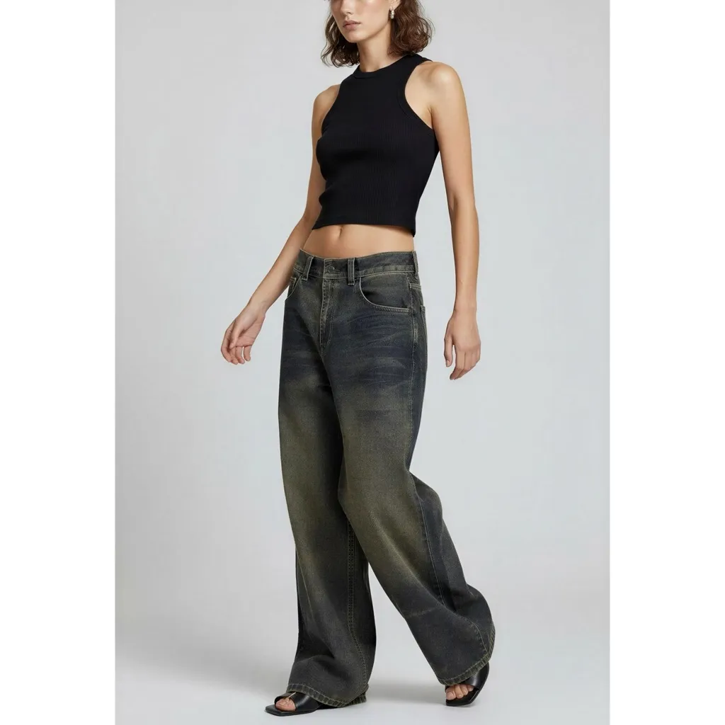 JADED LONDON Cinch XL Colossus Super Baggy Jeans, Rusted, W30 - Image 2