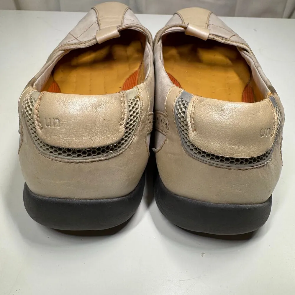 CLARKS UNSTRUCTURED 85158 Bone Leather Slip On Casual Comfort Shoes Size 8.5 W - Image 5
