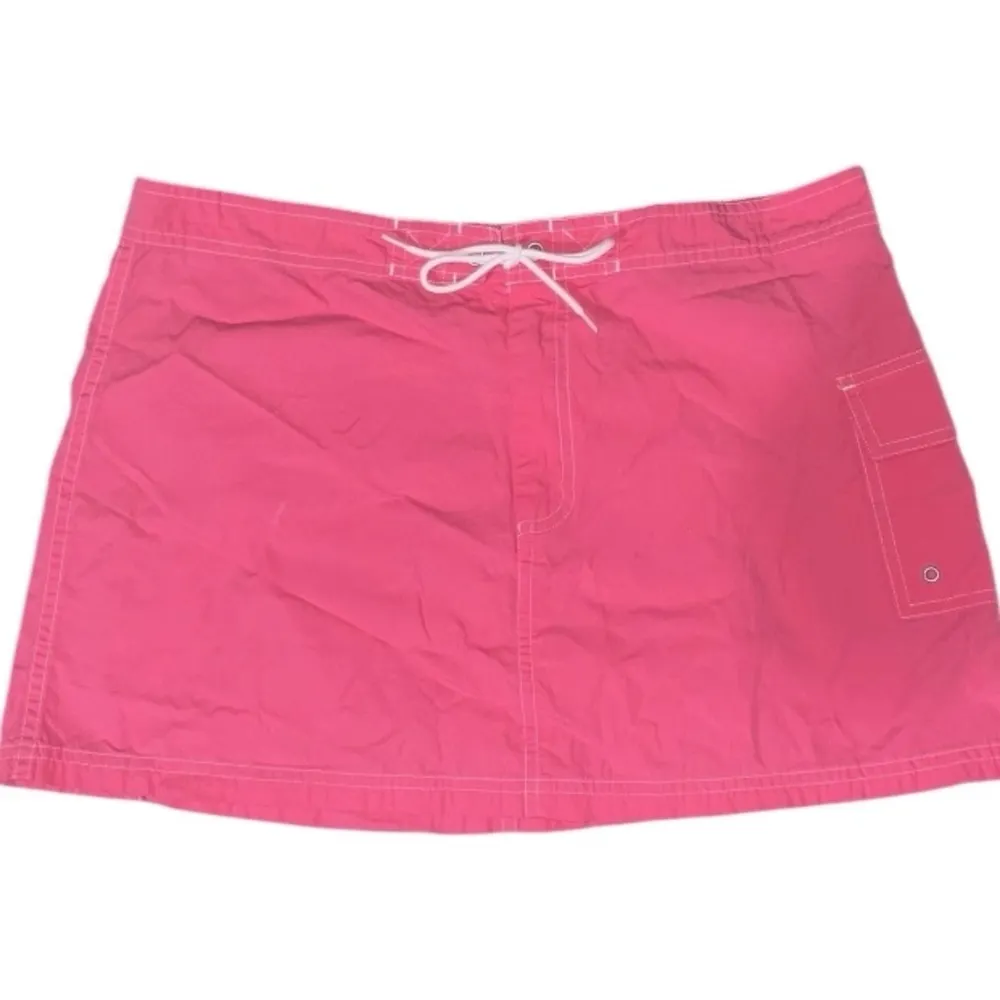 J. Crew Low Rise Cargo Mini Skirt Y2K Medium Pink Sporty Vintage Micro Nylon - Image 2
