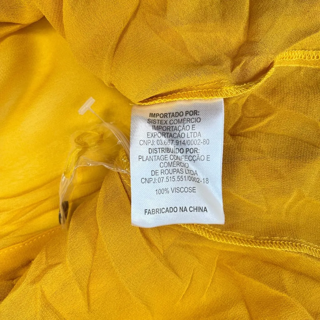 NWOT Farm Rio Irregular Ruffles Mini Shirt Dress Long Sleeve Size M Belt Tie - Image 11