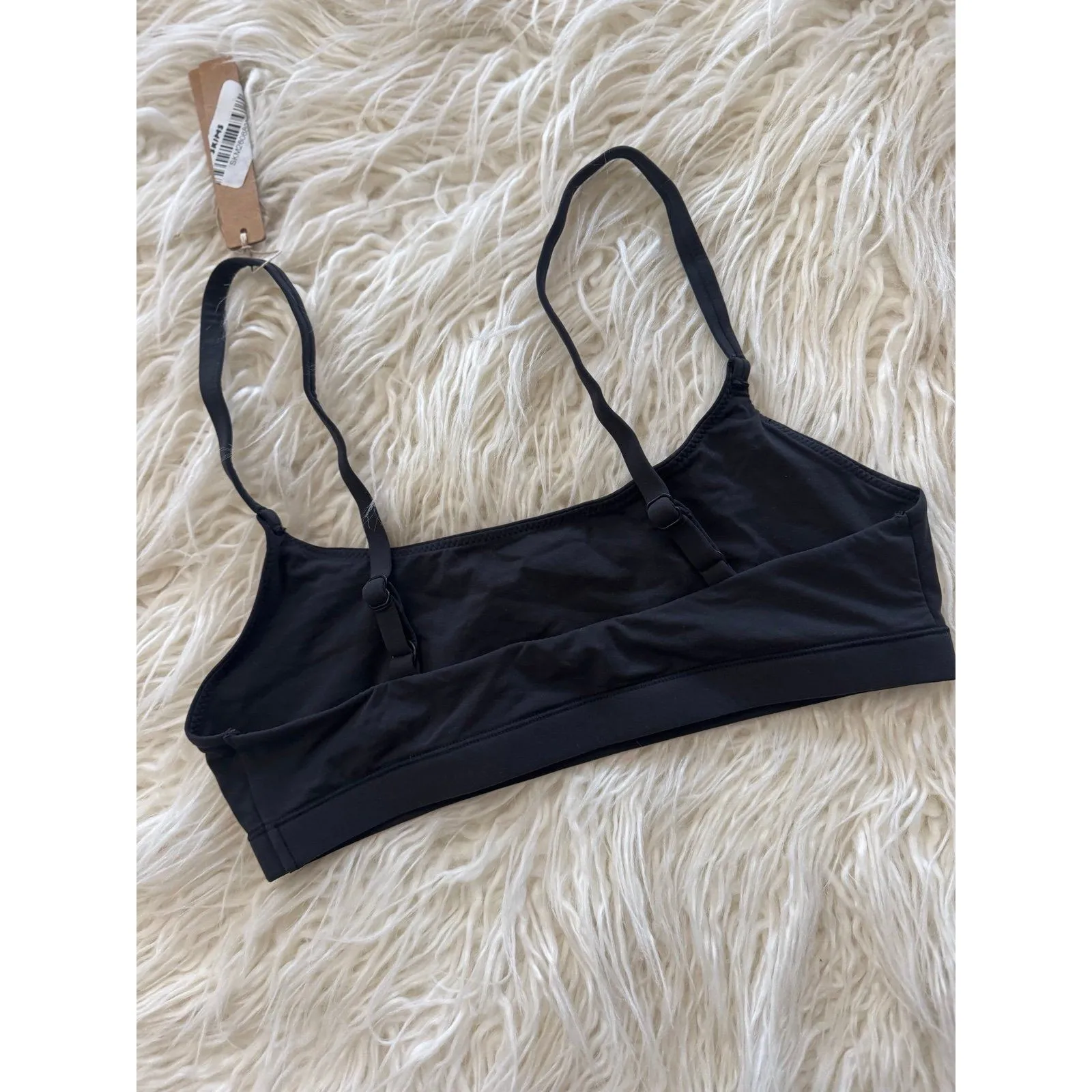 Skims Fits Everybody Scoop Neck Bralette Onyx Size Small - Image 6