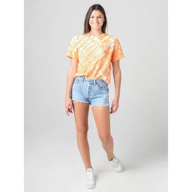 RE/DONE Women's Palm 90s Oversized Tee Size Small Orange - Image 4