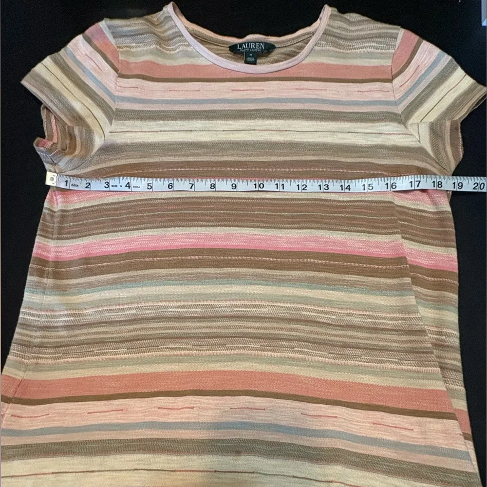 Lauren Ralph Lauren Striped Midi Dress in earthy tones size M - Image 9