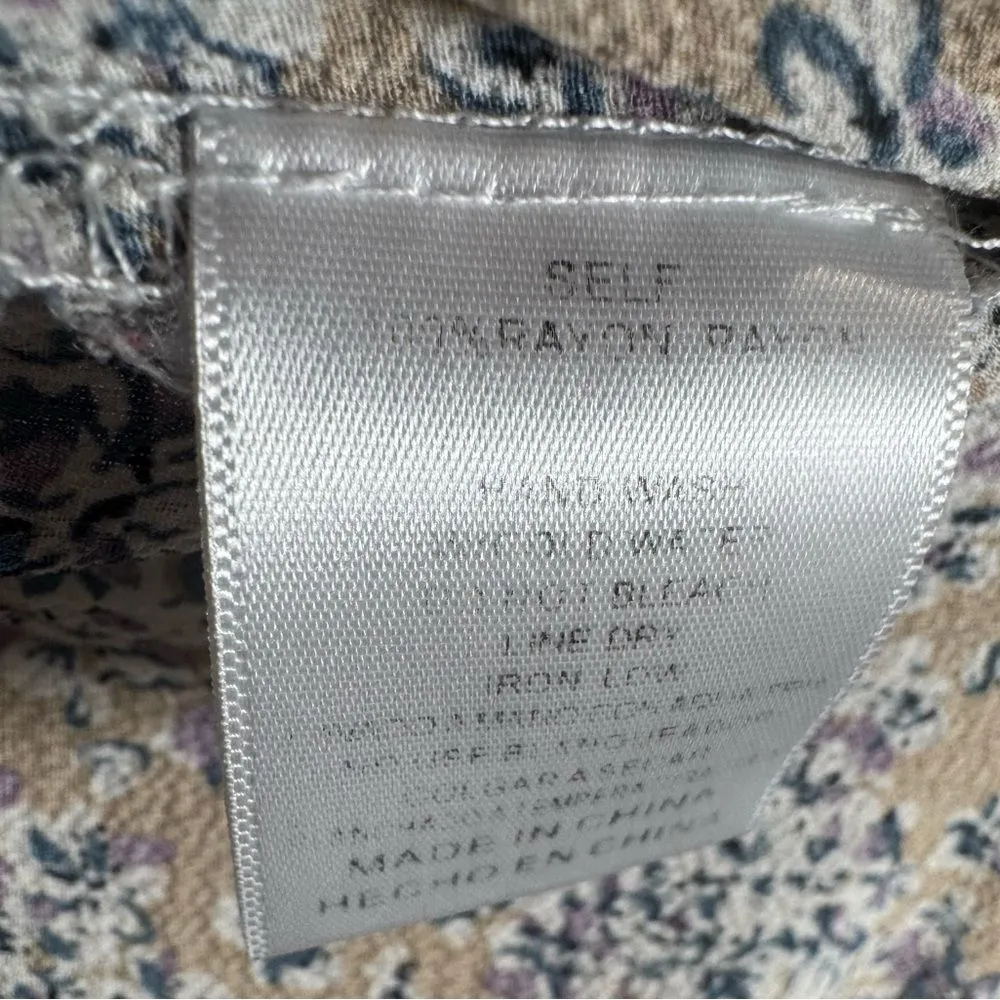 Mocha ditsy floral on or off shoulder oversized ditsy floral top size medium - Image 6