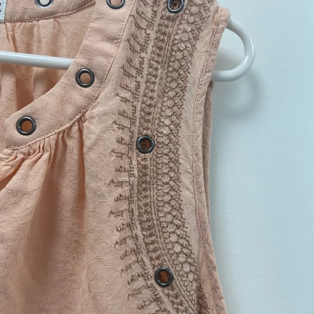 Knox Rose, pale pink tank top women’s size large w embroidery - Image 5