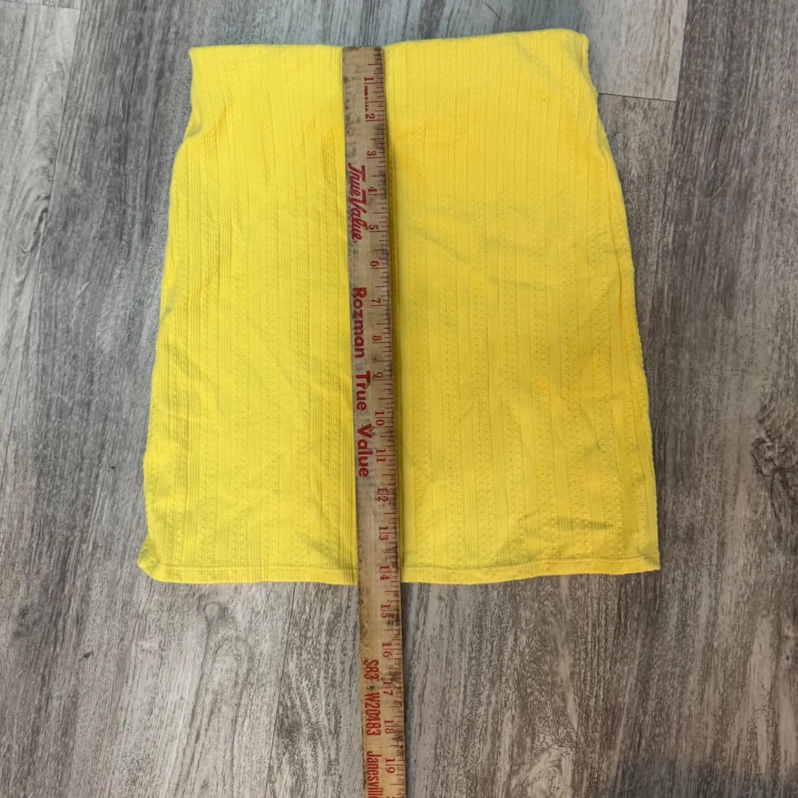 Maaji‎ Yellow Textured Knit Mini Skirt Size S - Image 5