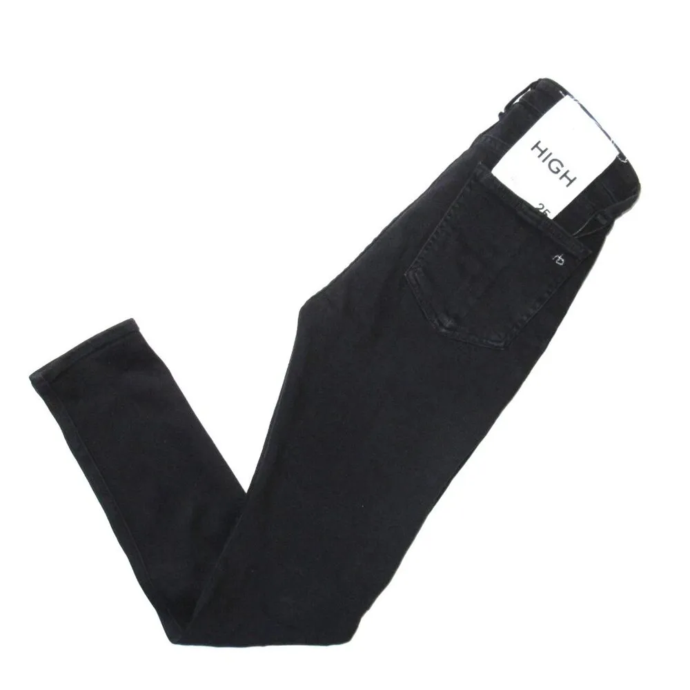 NWT Rag & Bone Nina High Rise Ankle Skinny in Roswell w/ Holes Stretch Jeans 25 - Image 8