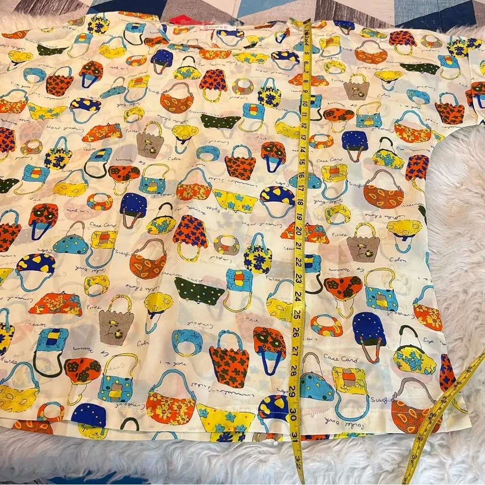 Allegra K Novelty Print Top Blouse Handbag Purses All Over Print Women’s Size XL - Image 8