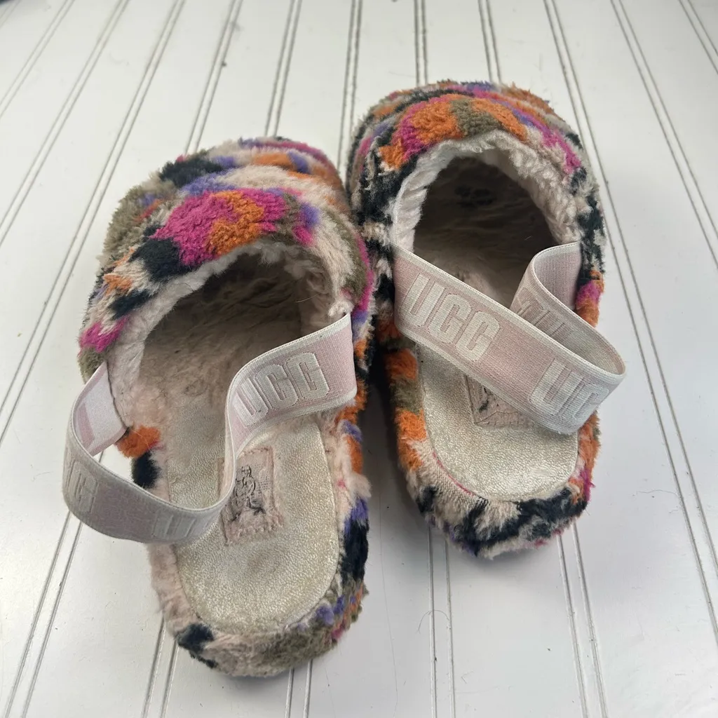 UGG Fluff Yeah Slingback Multicolor Slippers Women’s Size 8 - Image 5