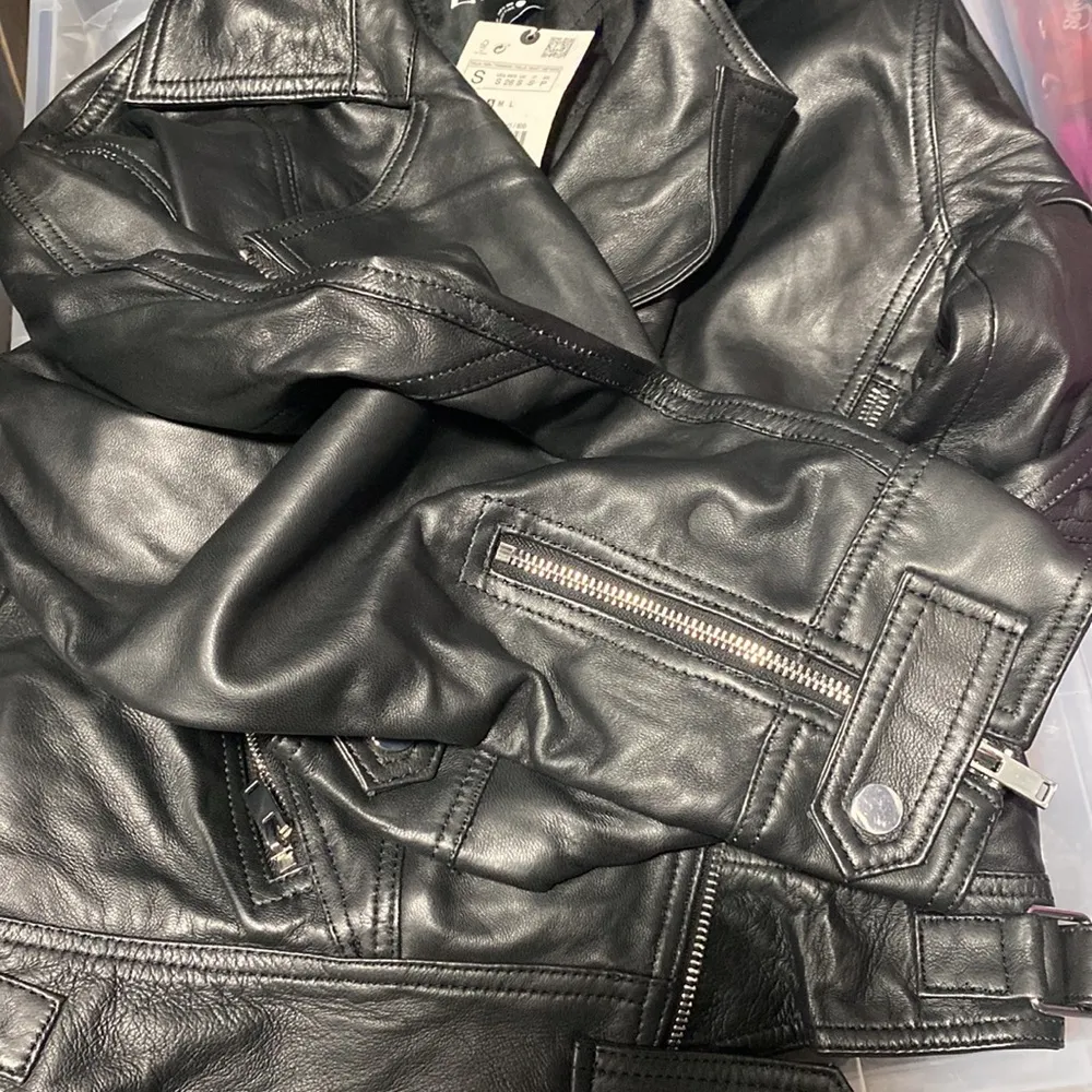 Zara cropped genuine leather jacket LIMITED EDITION - Image 12